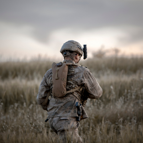 military man in the field